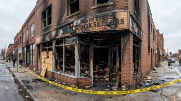 Book store fire