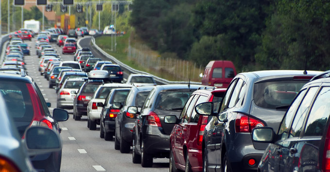 Scene of a car accident