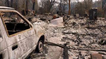 Wildfire damage
